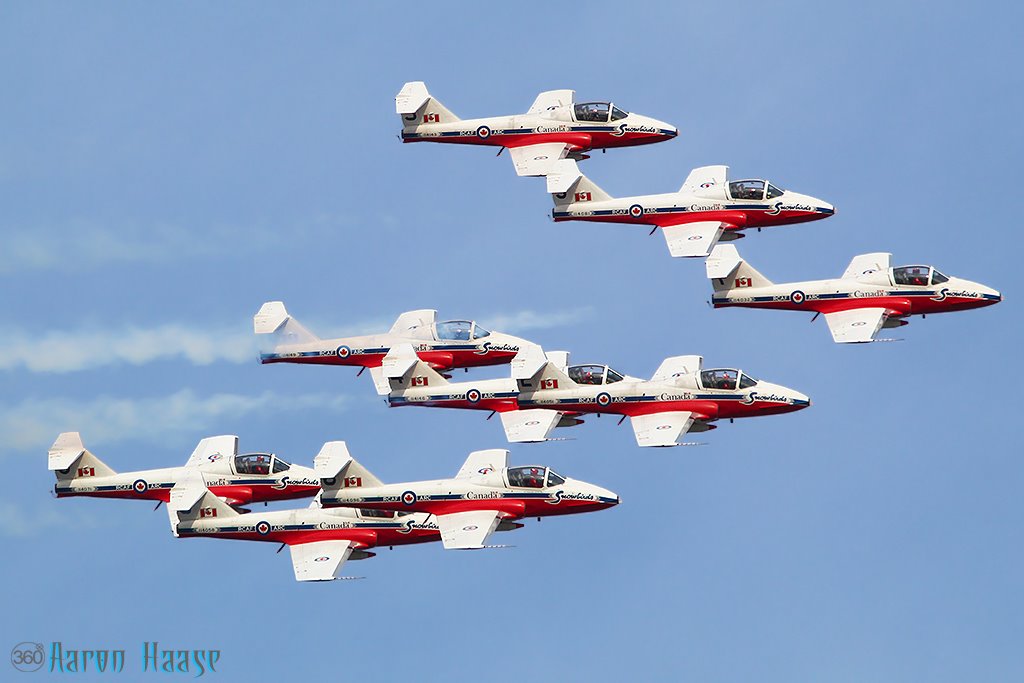 Snowbirds formation practice airshow