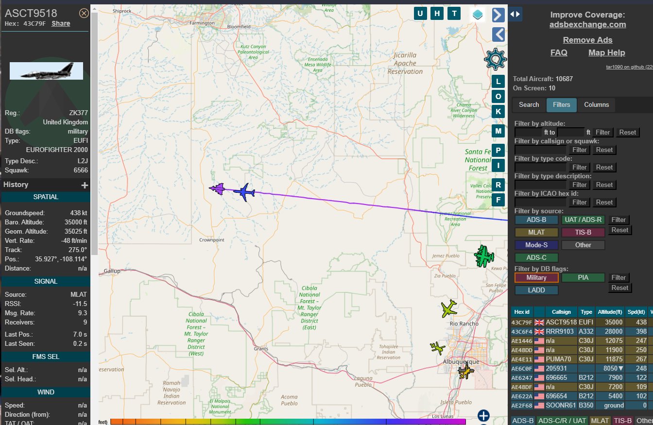 Typhoon ZK377 and Voyager ZZ331 enroute to Nellis